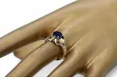 Sapphire 14K Yellow gold Ring Vintage craft vrc377y
